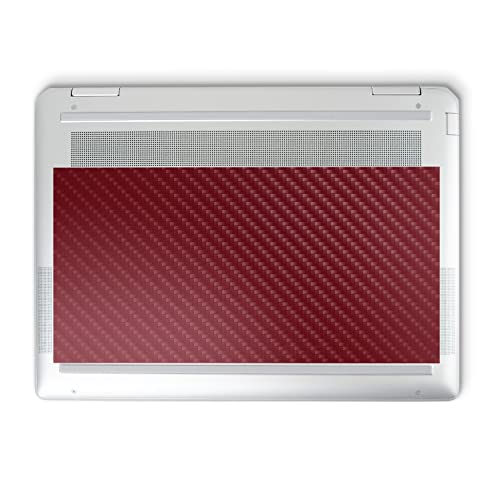 Image of MightySkins Carbon Fiber Skin Compatible with HP Spectre x360 14 inch (2022) Full Wrap Kit - Solid Burgundy | Protective Durable Textured Carbon Fiber Finish | Easy to Apply | Made in The USA