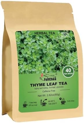 FullChea - Thyme Tea Bags, 40 Count, Dried Thyme Leaves