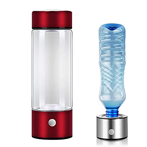 Generador Agua con hidrógeno, ionizador Botella Agua Rica hidrógeno Recargable por USB con tecnología SPE y PEM Que Hace Que Contenido hidrógeno Alcance hasta 800-1300 PPB, Taza Agua con electrólis