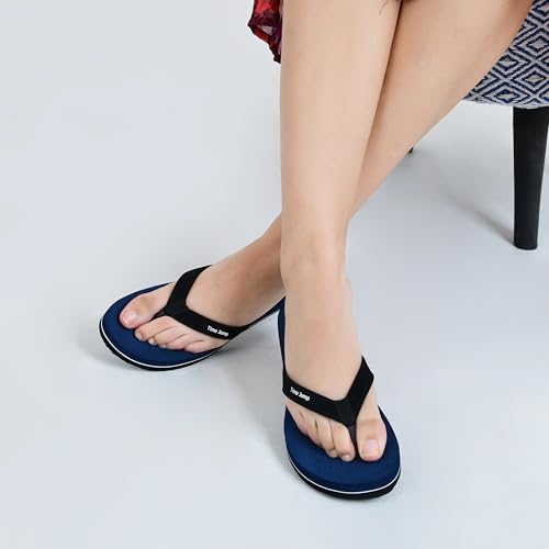 Image of Perforated Flip Flops, Burgundy with Black Straps, Casual Beach Sandals