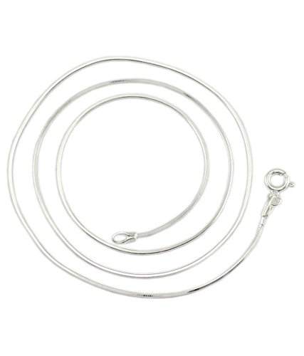 Image of Delicate Square Snake Design Silver Chain in 92.5 Sterling Silver for Girls and Women (20)