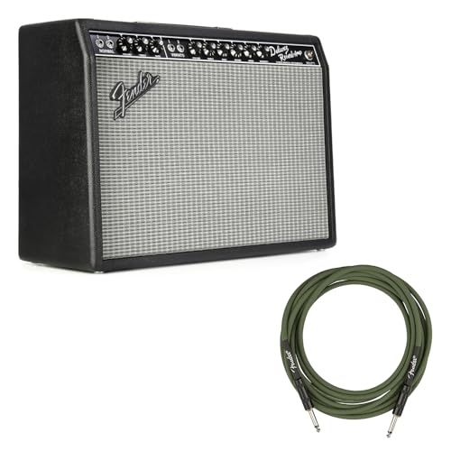 Fender 65 Deluxe Reverb Guitar Amplifier Bundle with Fender Joe ...