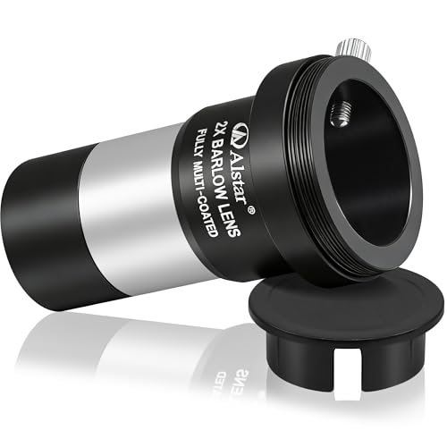 Lente Barlow 2x Alstar evita aberraciones ópticas con metal y rosca M42