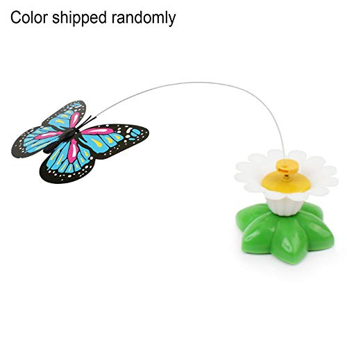 Oyamihin Jouet pour Chat électrique à 360 degrés Motif Papillon coloré