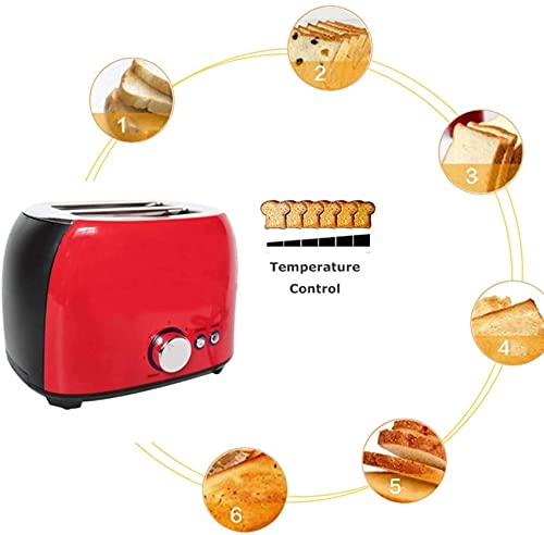 HYLK Neu 2-Scheiben-Toaster, Edelstahl-Toaster mit extrabreitem Schlitz, Toaster mit Auftauschlitzfrühstück, Blau – Bild 3