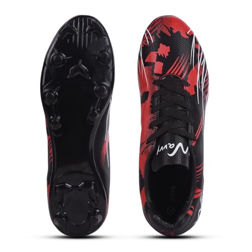 Image of Wavvy Football Shoes for Mens | Lightweight PVC Synthetic Leather Upper, High Shear Strength TPU Sole | Football Studs for Adult, Men & Boys | Football Cleats | Football Sports Shoes