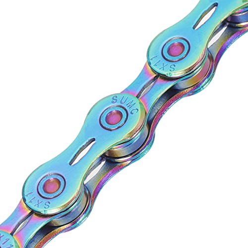 Inkesky 11 Speed Bike Chains - 1/2" X 11/128" 116L - Compatible With Shimano/Kmc/Campagnolo/Sram For Road & Mountain Bike (Rainbow/Ti-N Coating / Sx11El (Lighter)) #TOP28