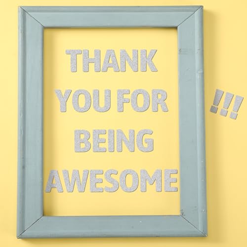 Image of Harloon 232 Pcs Large Glitter Letter Stickers, Silver, 4 Inch