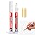 Grout Pen White | Waterproof Tile Grout Marker Repair Kit for Kitchen & Bathroom | Touch Up Paint | Bright White Grout Colorant - Fast Drying, Covers Stained Grout Lines on Floor, Shower Tiles(2Pcs)