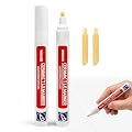 Grout Pen White | Waterproof Tile Grout Marker Repair Kit for Kitchen & Bathroom | Touch Up Paint | Bright White Grout Colorant - Fast Drying, Covers Stained Grout Lines on Floor, Shower Tiles(2Pcs)