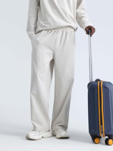 Image of CAVA Wide Leg Joggers for Men | High Waist Lounge Pants, Soft Cotton Terry, Relaxed Fit Sweatpants with Pockets