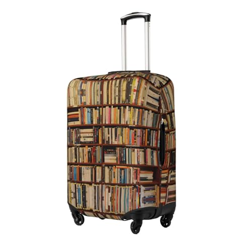 Neat Bookshelf Print Luggage Suitcase Cover Protector Luggage Washable Covers With Concealed Zipper2