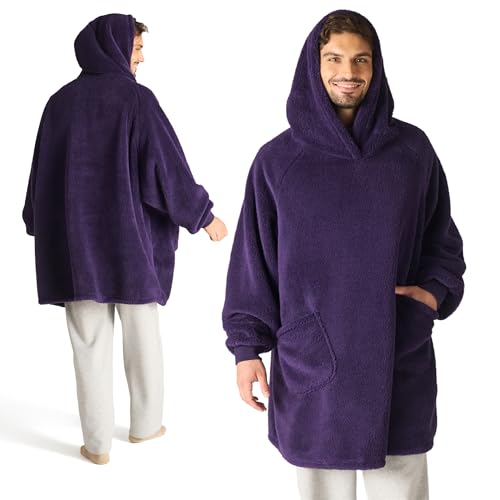 BEDSURE Hoodie Decke mit Ärmeln Geschenke Lila - 107x90cm – Ansicht 1