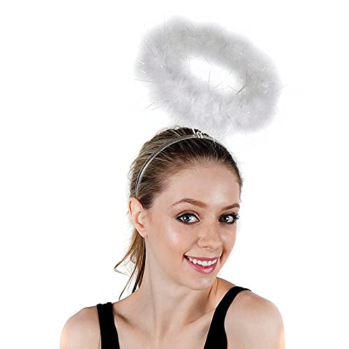 Lalantopparties Marabou Feather Headband Angel Halo For Children And Adults For Theme, Angle Theme Birthday, Anniversary, Baby Arrivals, Bridal Shower, Bachelor Party Weareables (White) (B0BN1SMYHQ) Amazon Price History, Amazon Price Tracker