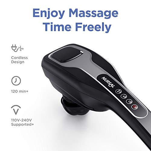 NURSAL Cordless Handheld Massager for Muscles, Powerful Electric Deep Tissue Massager, Pain Relief Body Percussion Massager for Shoulder, Back, Neck, Leg - Thumbnail 3
