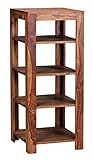 rayonnage bibliothèque yonne  KADIMA DESIGN Sheesham bibliothèque debout rayonnages en bois 44 x 44 x 105 cm 4 de parquet