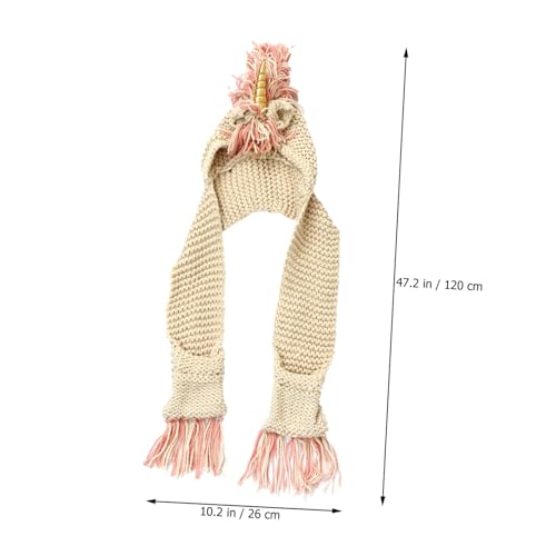 1pc Boys and Girls Hooded Hat Scarf Knitted Neck Warmer for Girls Boys Handmade Winter Accessory for Ages Keeps Ears Neck Warm Cold Weather2
