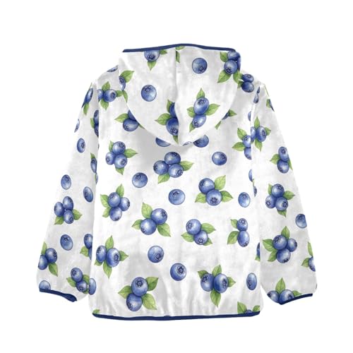 Blueberries White Toddler Boy Winter Jacket Thick Snow Jacket for Boys 3T2