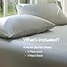 DOZ Sheet Set, 100% Viscose derived from Bamboo, Organically Grown, Buttery Soft, Cooling Sheets, High GSM, Deep Pockets - 3 Piece - 2 Pillowcases 1 Fitted Sheet (Dove, Queen)