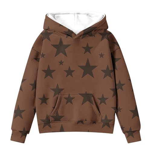 Girls Boys Star Graphic Y2k Hoodies Pullover Teens Kids Fleece Oversized Thickn Sweatshirts Cute Aesthetic Streetwear Outfits