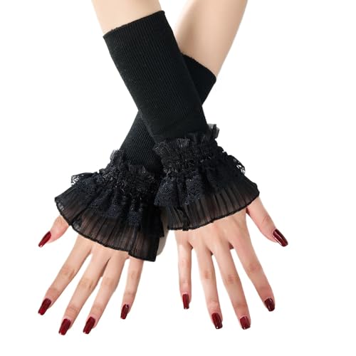 Long Knitted Gloves for Women Party Evening Cosplay Arm Sleeves Warm