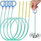 4 Stück 81cm/90cm/130cm Abflussreiniger Dachrinnenreiniger Rohrreiniger Rohrreinigungsspirale Abflussreiniger Spirale Abfluss Sticks