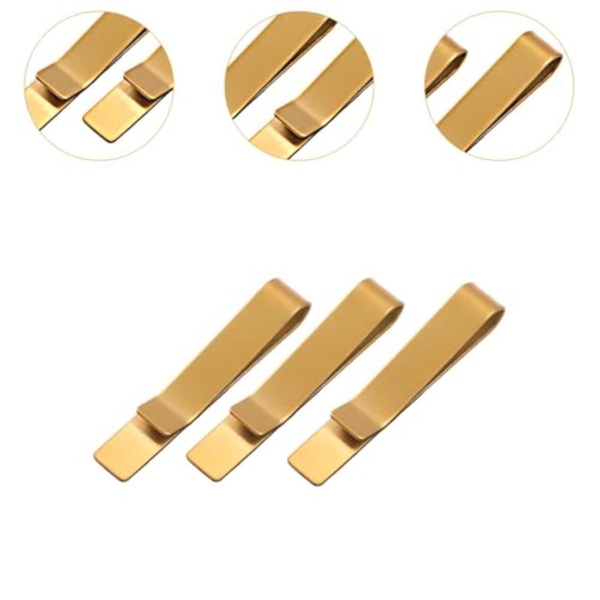 5pcs Classic Gold Tie Clip, Easy to Carry