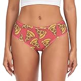 vvfelixl Pizza Cartoon Pattern Panties for Women Cotton Women Underwear Cheeky Panties for Women Bikini Brief...