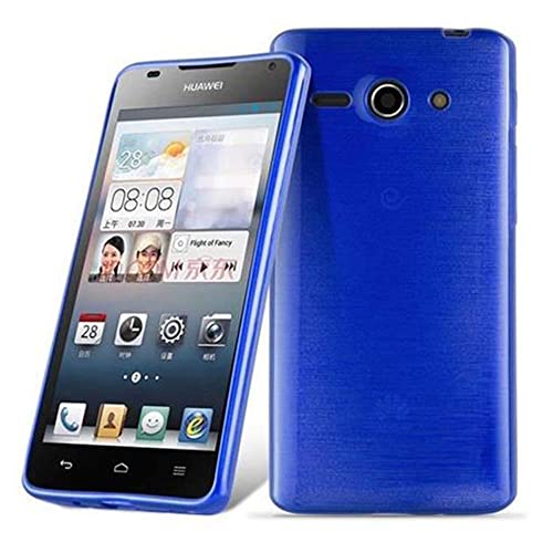 Cadorabo Custodia per Huawei ASCEND G520 / G525 in BLU MARINA - Morbida Cover Protettiva Sottile di Silicone TPU con Bordo Protezione - Ultra Slim Case Antiurto Gel Back Bumper Guscio
