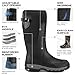 HISEA Men's Tall Boot with Arctic Ice Grip, Waterproof Rubber Rain Boots, Insulated Neoprene Warm Mud Boots for Outdoor Work Hunting