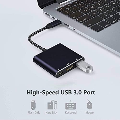 Qces Usb C To Hdmi Adapter, Usb-C Digital Av Multiport Adapter, Hdmi 4K Video Usb 3.0 100W Fast Charging Hub Compatible With Macbook Pro/Air Ipad Imac 2021, Samsung Dex Galaxy S20/S10 Note 20/10 #TOP3
