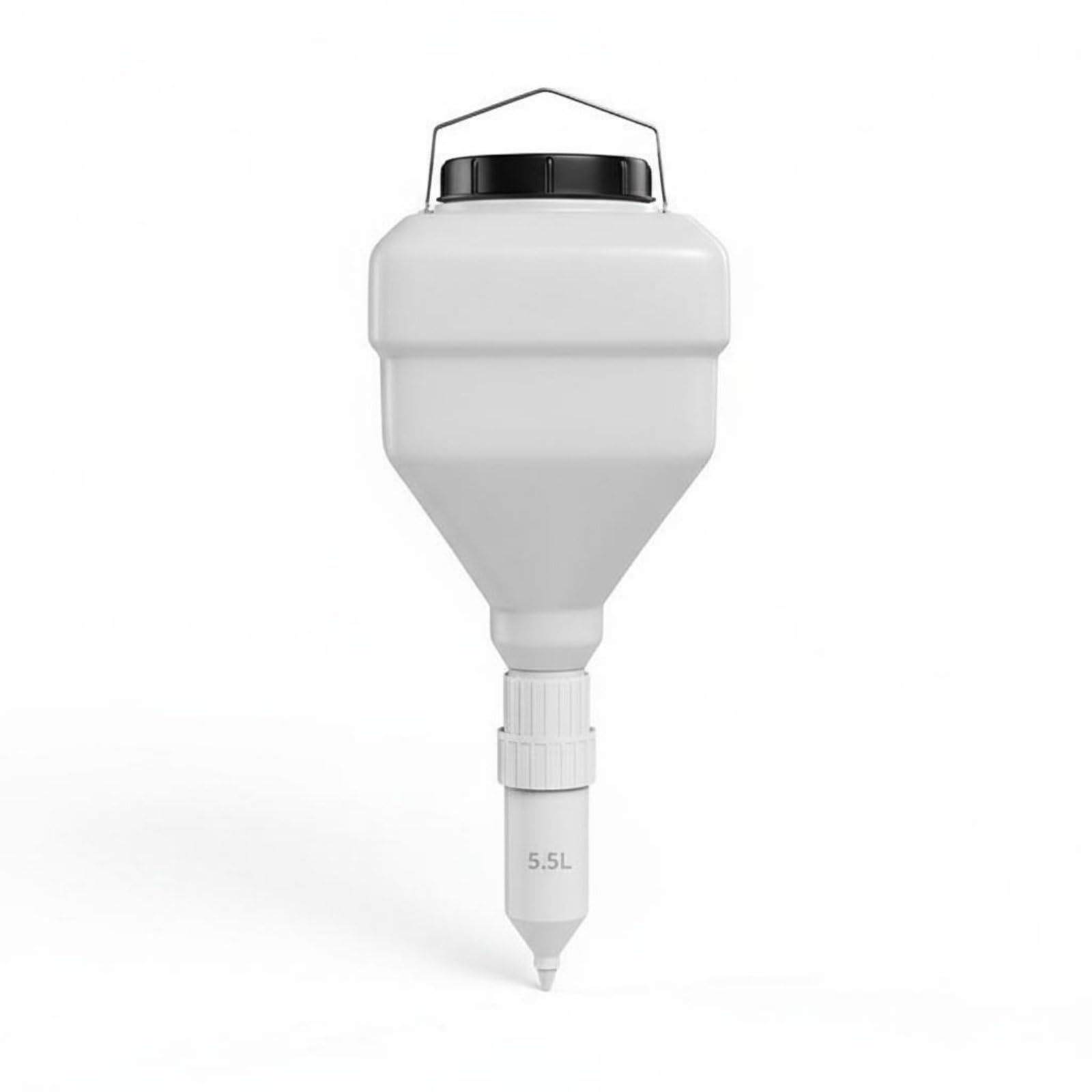 Dispenser di Salse con Porzionatore Preciso Struttura Durevole in Plastica E Metallo Design Sospeso per Ordine Sul Banco Lavoro Adatto a Ristorazione, Barile Quadrato 5,5L