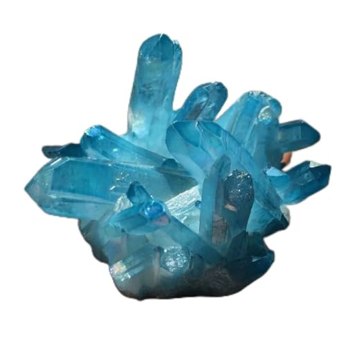 Quartz flamme bleue halo cristal décoration cabinet de curiosités