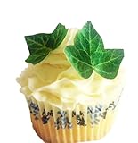 Sugar Robot - Edible Small Ivy Leaves - Small Size - Edible leaves for cake decorating - Premium Crafted - Made in the USA Cake -Set of 24 (Ivy Leaf)