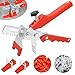Eikovia Tile Leveling System 1/8, Tile Tools with Tile Plier,500-Piece Tile Spacers Clips and 100-Piece Reusable Wedges,Tile Leveling Tools Set for Stone Installation (1/8 Inch Tile Spacers)