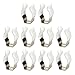 Ehlivhall Spring Terry Tool Clips 10 Pack Open Type Heavy Duty Storage Holder Stainless Steel Rubber Coated Mounting Clips for Tools Brooms Brushes Rakes Garage Workshop Cabinet(25mm)