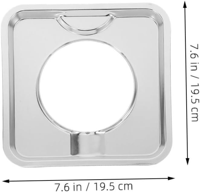 LIFKOME 2pcs Square Gas Stove Drip Pans Stainless Steel Heavy Duty Fits Gas Ranges