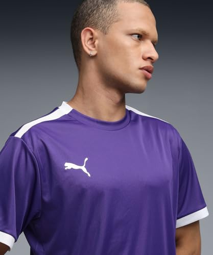 Image of Puma Men's teamLIGA Football Jersey | Lightweight and Sweat Proof Polyester Sports Crew Neck Training T-Shirt for Men | Breathable Athletic T-Shirt for Football & Sports