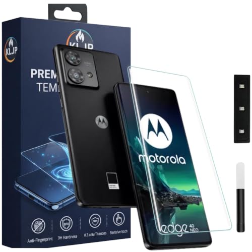 Image of Advance HD+ UV Tempered Glass Screen Protector For Moto Edge 40 Neo (Pack of 1) Full Adhesive UV Curved Screen Protector Case Friendly HD Clarity with installation kit