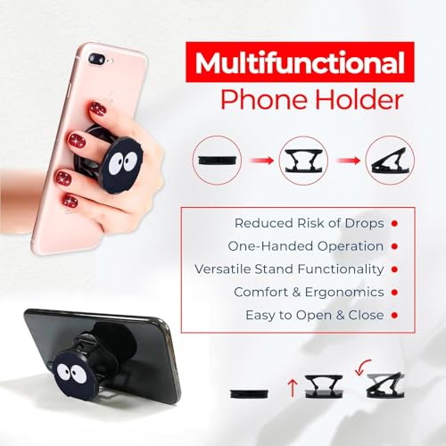 CHRYSOX Phone Finger Grip Holder Expanding Universal Cartoon Phone Grip With Stand For All Smartphone And Tablets - Image 3
