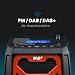 UEME 5W DAB/DAB+ FM Cordless Work Site Radio, Bluetooth, USB Rechargeable, Red/Black