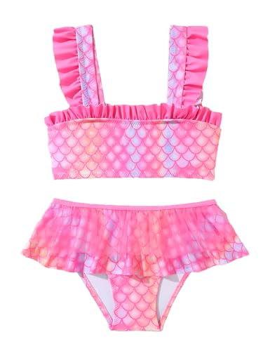 SERENYOU Mädchen Bikini Set Rüschen Bustier Bikinislip...