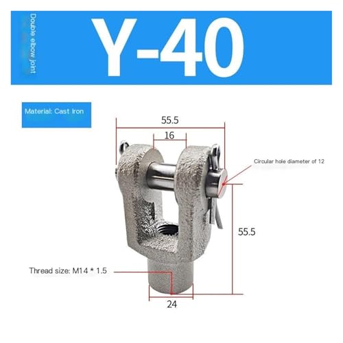 Conector acodado doble en forma de Y Y-04D para instalación de cilindro CA2B CDA2B 3