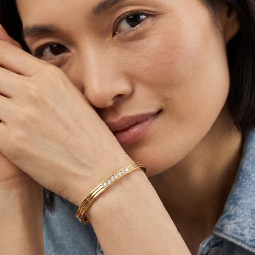 Image of PALMONAS Diamond Allure Bangle Bracelet for Women - Jewellery Gift for Girls & Women | Waterproof & Anti-Tarnish Bracelet, Stylish & Trendy Bracelets for Ladies