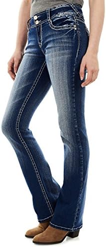 WallFlower Women's InstaStretch Luscious Curvy Bootcut Jeans, Jenna, 9 Long