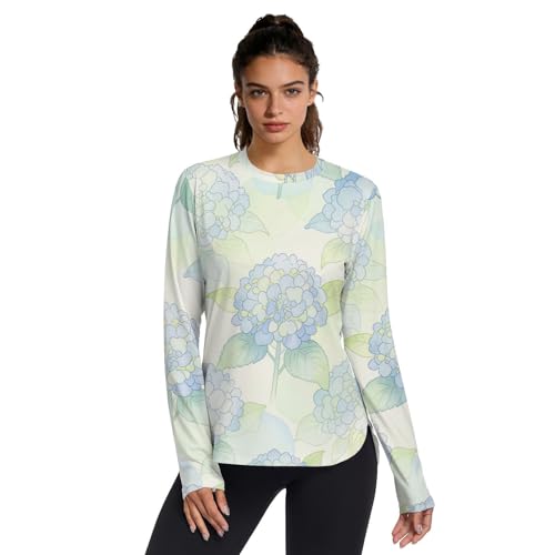 Rashguard femme GuoChe manches longues et chemise de sport anti-UV pour extérieur