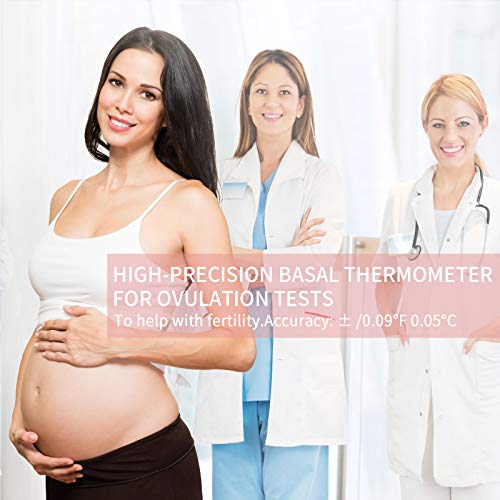 Digital Basal Thermometer For Ovulation Tracking, +/-0.09F Accuracy,60 Days Of Memory For Easily Tracking Ovulation, Alarm Clock Alert, Switchable Celsius/Fahrenheit #TOP5