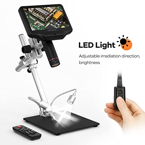 Andonstar Ad407 Pro 3D Hdmi Soldering Digital Microscope, 4Mp 2160P Uhd Video Record, 7 Inch Adjustable Lcd Screen Usb Video Electronic Microscopes For Repairing, Circuit Board, Smt Smd Diy #TOP6