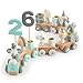 Produktbild Bieco Geburtstagszug Holz - Scandi Look 0-99 Jahre - Geburtstagszug Junge - Geburtstagszug Mädchen 1 geburtstag junge Geburtstagsring Holz Geburtstagsteller Geburtstagskranz Kerzen