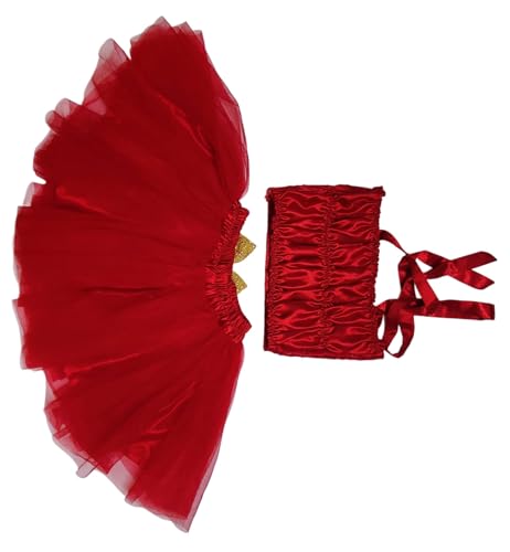 Image of TILISM Baby Girl Crop top&skritfancy Dress (RED,Blue,Pink)